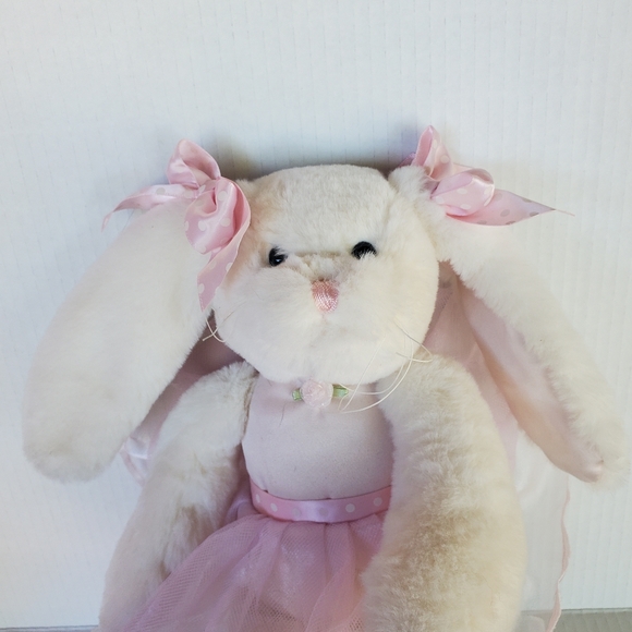 The Bearington Collection Lil' Bunny Tutu Pink Ballerina Plush Bunny Rabbit 15" - Picture 3 of 10